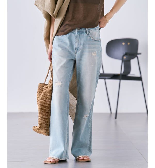 Plage「《予約》Healthy denim / ヘルシーデニム 別注 FLARE CRUSHED デニムパンツ」|デニム|