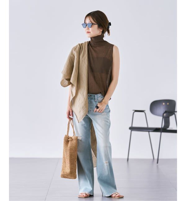 Plage「《予約》Healthy denim / ヘルシーデニム 別注 FLARE CRUSHED デニムパンツ」|デニム|