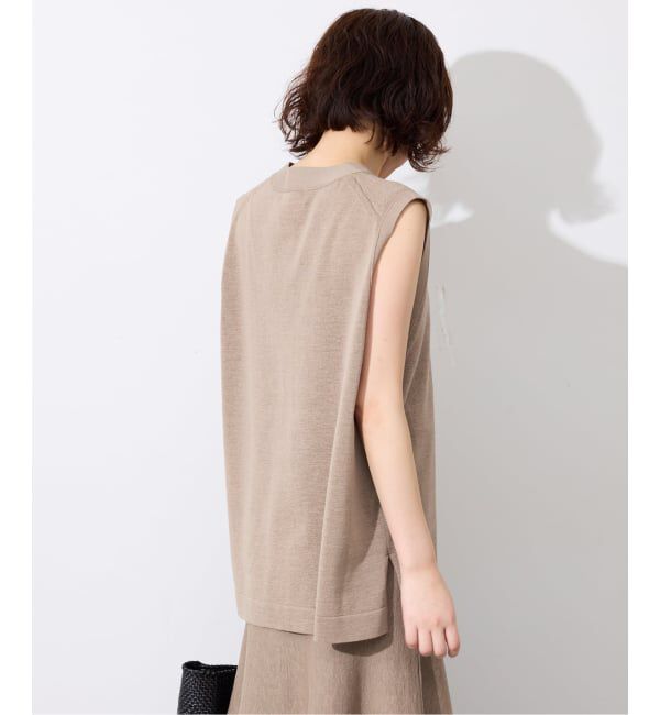 SLOBE IENA「《セットアップ対応可》コットンポリ ニットジレ」|ベスト・ジレ|