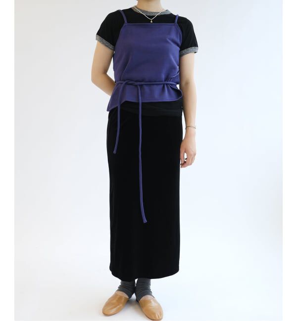 IENA LA BOUCLE「simone wild シモーネ ワイルド VELVET LOW-WAIST ロングスカート」|スカート|