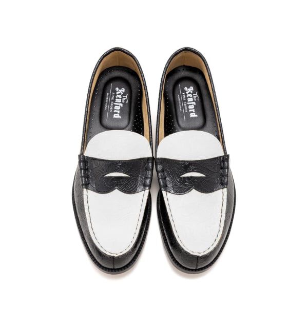 PULP「The Kenford Fineshoes EMBOSSED LOAFERS / BLACK WHITE PAISLEY」|ローファー|