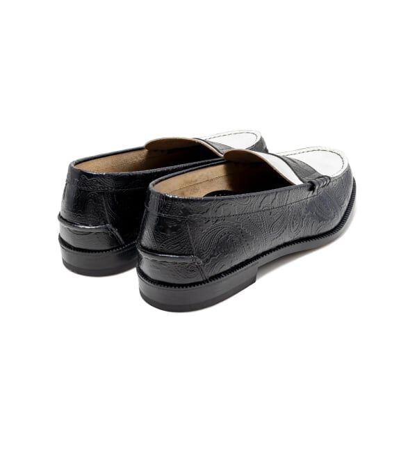 PULP「The Kenford Fineshoes EMBOSSED LOAFERS / BLACK WHITE PAISLEY」|ローファー|