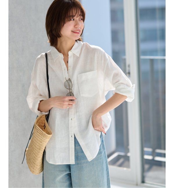 JOURNAL STANDARD relume「《追加2》手洗い可 / カラーリネンオーバーサイズシャツ」|シャツ・ブラウス|