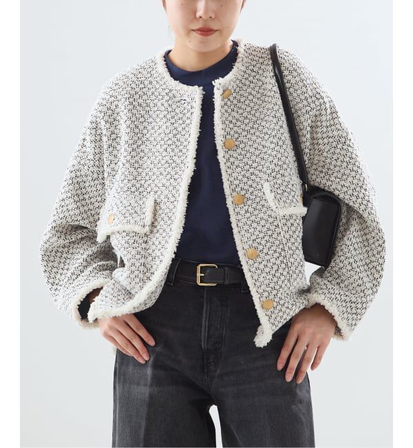 journal standard L'essage「《追加予約》GIOLICA ツイード D/Sジャケット」|ノーカラージャケット|