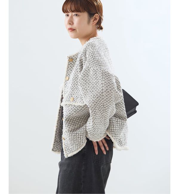journal standard L'essage「《追加予約》GIOLICA ツイード D/Sジャケット」|ノーカラージャケット|