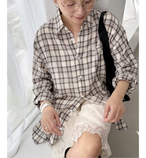 JOURNAL STANDARD「《予約》別注【LANCER CLOTHING CORPORATION】オーバーFITシャツ」|シャツ・ブラウス|ベージュ