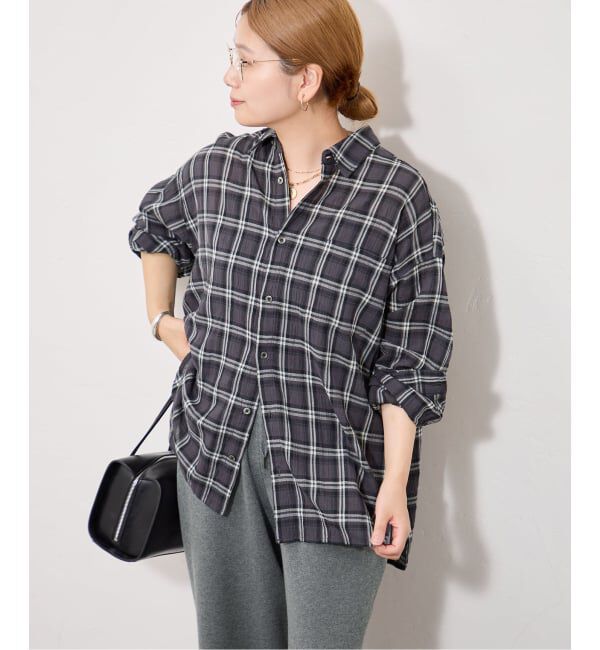 JOURNAL STANDARD「《予約》別注【LANCER CLOTHING CORPORATION】オーバーFITシャツ」|シャツ・ブラウス|ネイビー
