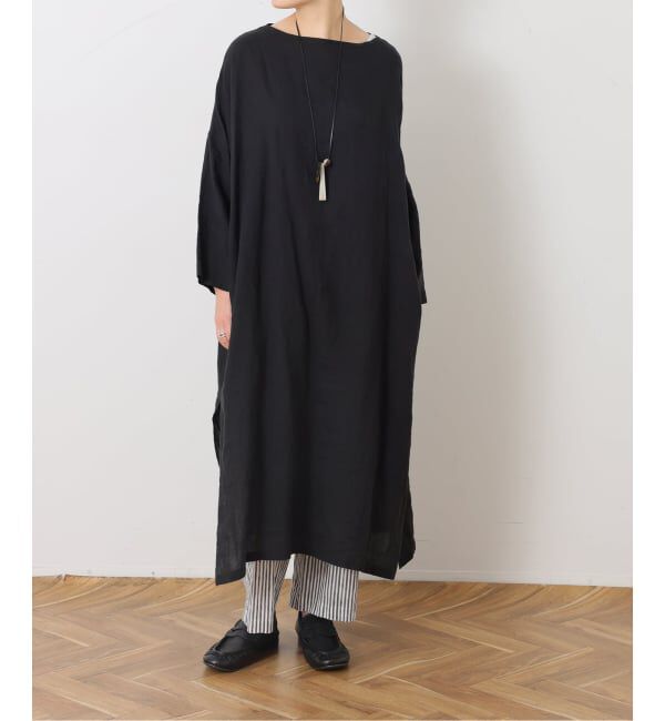 journal standard luxe「《追加予約》エアリネン Plain-DRESS」|ワンピース|ブラック