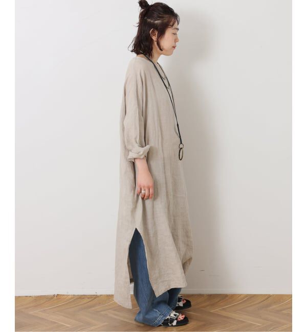 journal standard luxe「《追加予約》エアリネン Plain-DRESS」|ワンピース|ベージュ