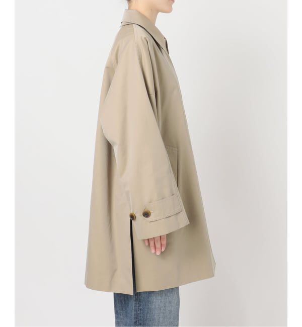 Spick and Span「T/Cギャバステンカラーハーフコート」|ステンカラーコート|