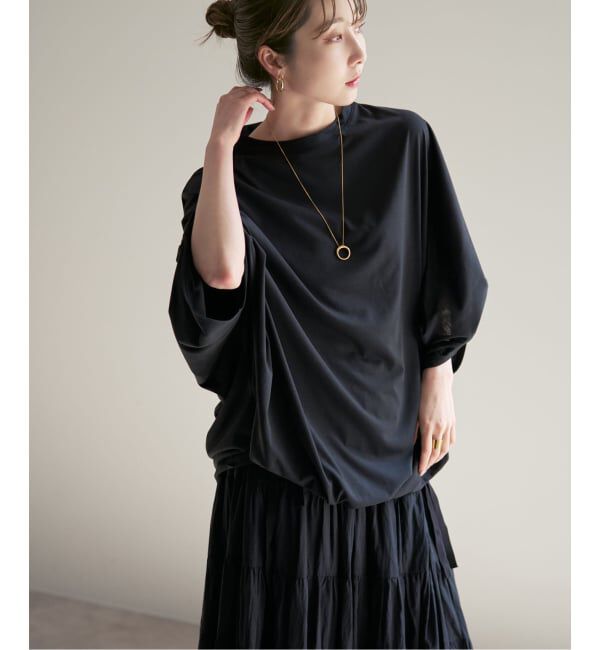 NOBLE「COG THE BIGSMOKE/コグザビッグスモーク NARIAH TUCKED SLEEVE TOP」|Tシャツ・カットソー|ブラック