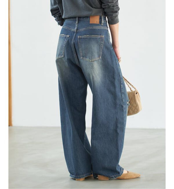 Spick and Span「《WEB限定 / 追加2》5 1/2 TUCKBARREL DENIM」|デニム|
