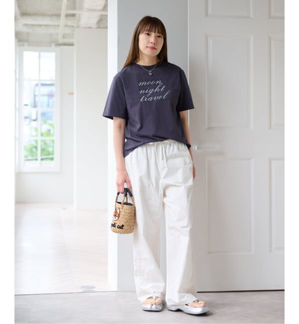 U by SPICK&SPAN「《予約》サイド刺繍パンツ」|スラックス|