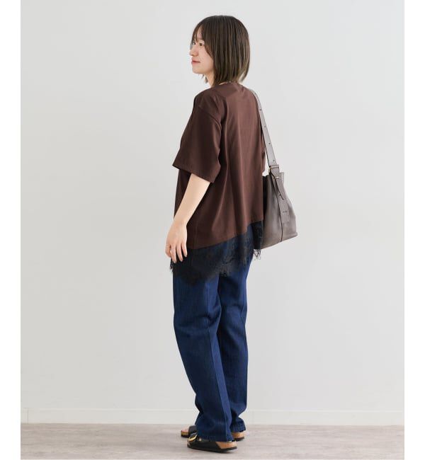 U by SPICK&SPAN「《追加予約》ハーフスリーブレースTEE」|Tシャツ・カットソー|
