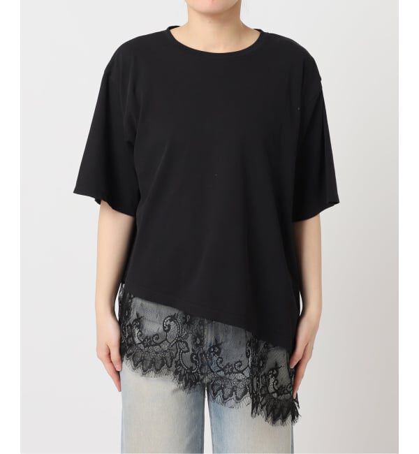 U by SPICK&SPAN「《追加予約》ハーフスリーブレースTEE」|Tシャツ・カットソー|