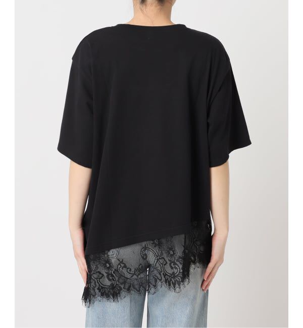 U by SPICK&SPAN「《追加予約》ハーフスリーブレースTEE」|Tシャツ・カットソー|