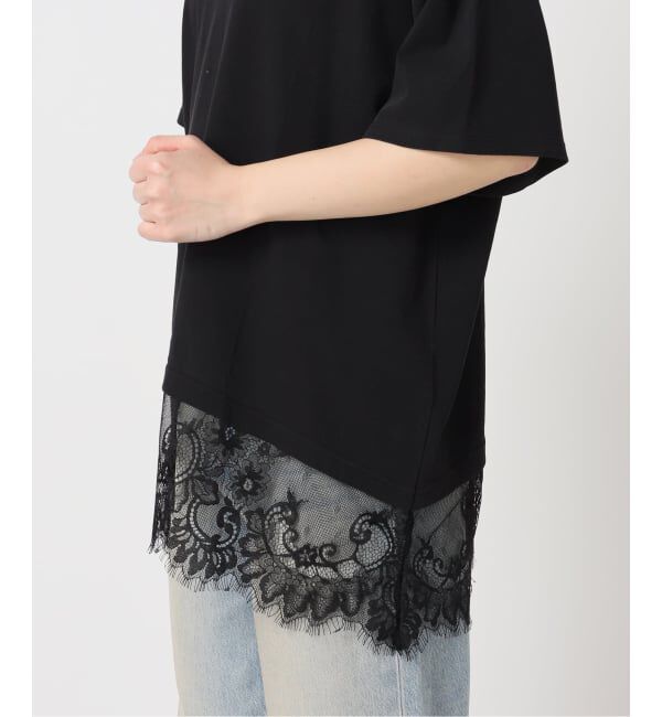 U by SPICK&SPAN「《追加予約》ハーフスリーブレースTEE」|Tシャツ・カットソー|