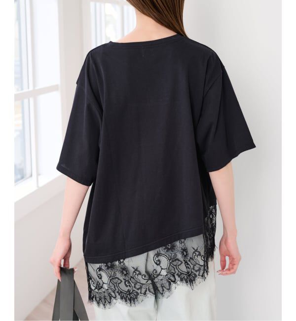U by SPICK&SPAN「《追加予約》ハーフスリーブレースTEE」|Tシャツ・カットソー|