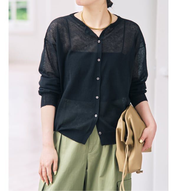 Spick and Span「コットンリネンカーディガン」|カーディガン|