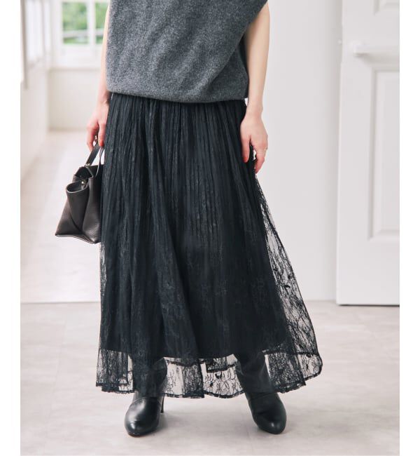 Spick and Span「《一部店舗+WEB限定 / 予約》2WAYレースギャザースカート」|スカート|