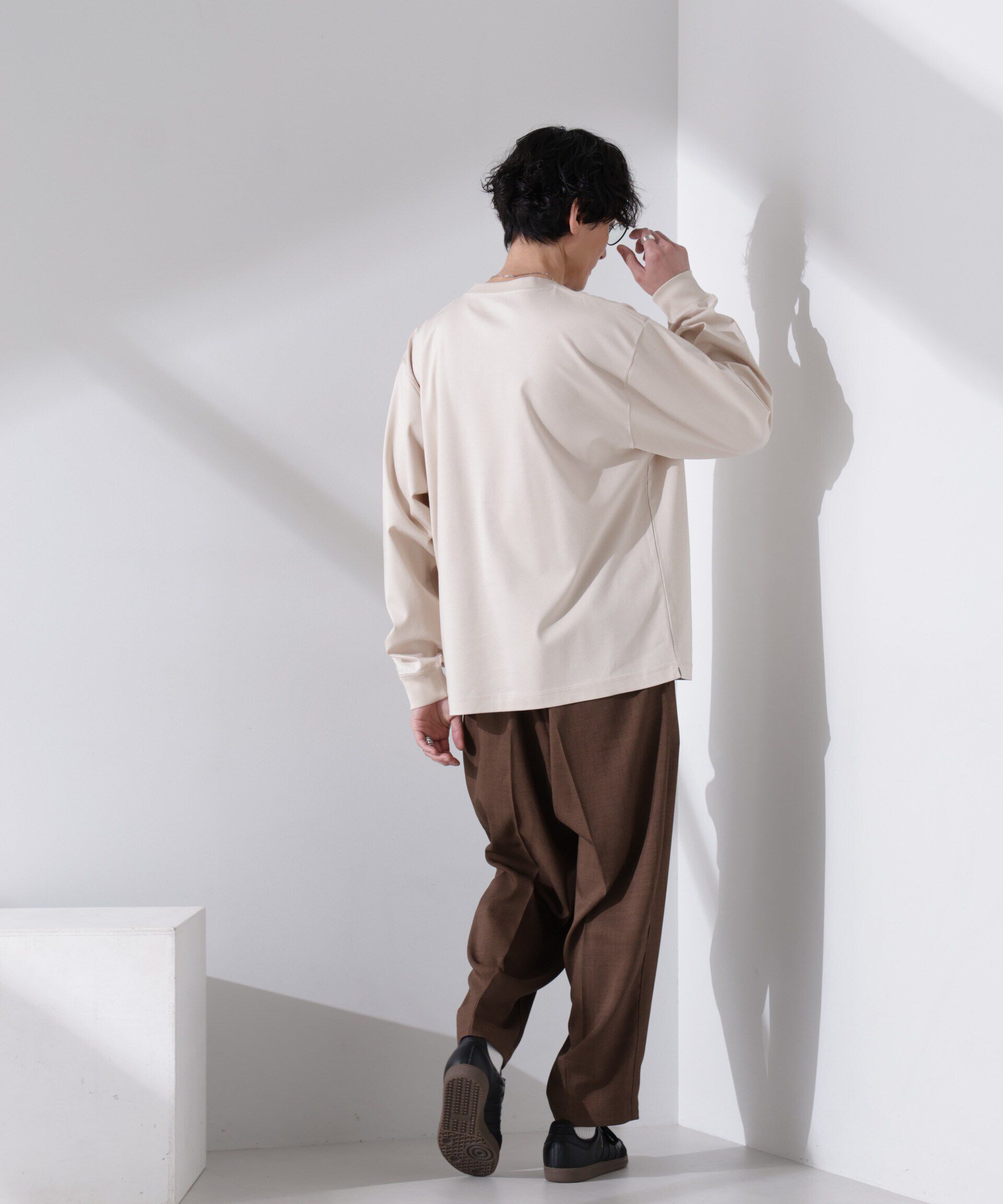 nano･universe「アンチスメル BIG クルーネックTシャツ 長袖」|Tシャツ・カットソー|