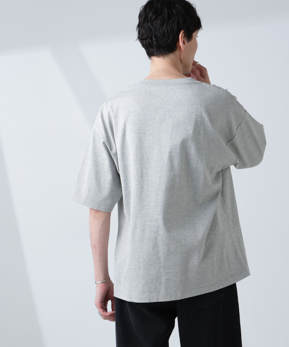 nano･universe「WEB限定/Anti Soaked(R)  汗染み防止 クルーネック ビッグシルエットTシャツ」|Tシャツ・カットソー|