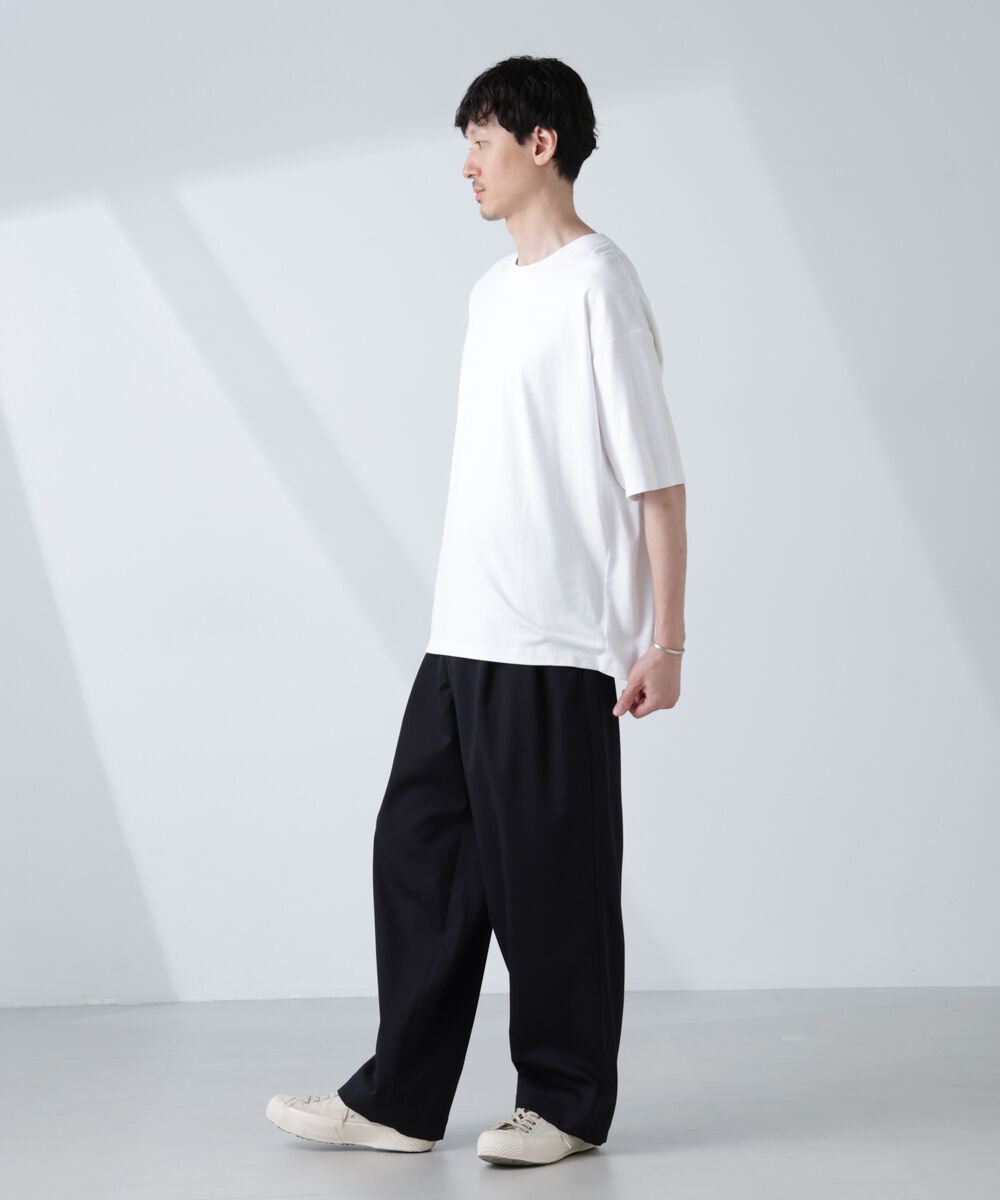 nano･universe「WEB限定/Anti Soaked(R)  汗染み防止 クルーネック ビッグシルエットTシャツ」|Tシャツ・カットソー|