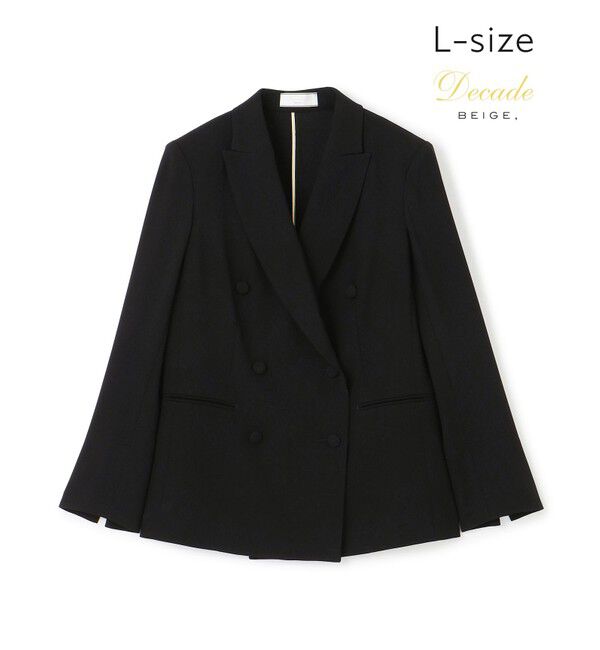 BEIGE,「【洗える・L-size】CINDY / ダブルブレストジャケット」|テーラードジャケット|Black