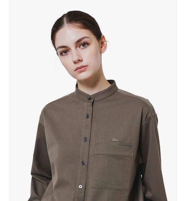 LACOSTE「ロングカフススタンドカラーシャツ」|シャツ・ブラウス|