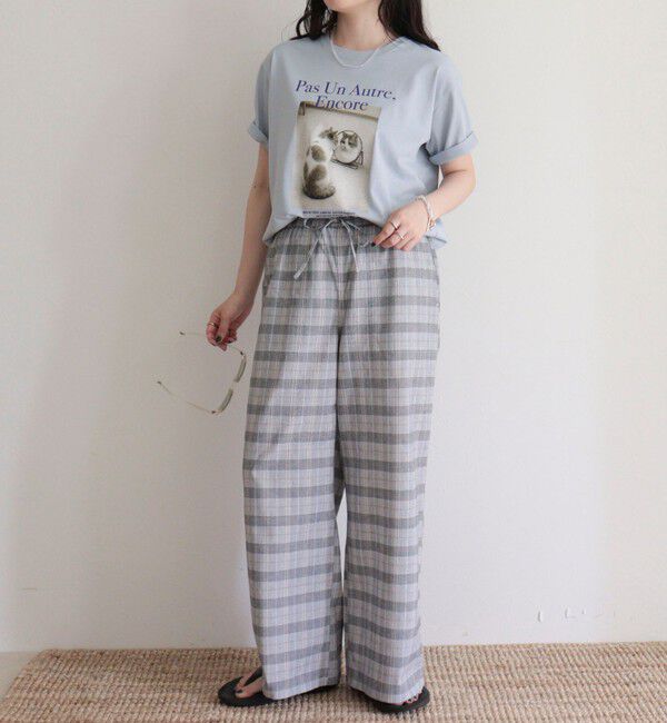 fredy emue「【UVカット/接触冷感】CATフォトＴシャツ」|Tシャツ・カットソー|
