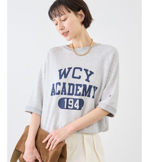 Rope&rsquo;Picnic「【Champion/チャンピオン別注】アソートロゴボートネックハーフスリーブスウェットプルオーバー」|Tシャツ・カットソー|