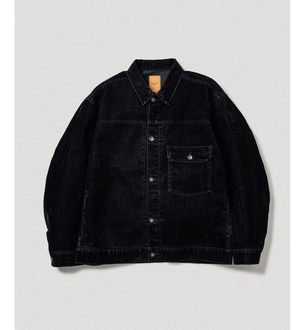 ADAM ET ROPE'「【ISKO】フロッキー デニムジャケット / ADAM ET ROPE' JEANS -PERS-」|デニムジャケット|ブラック系(02)