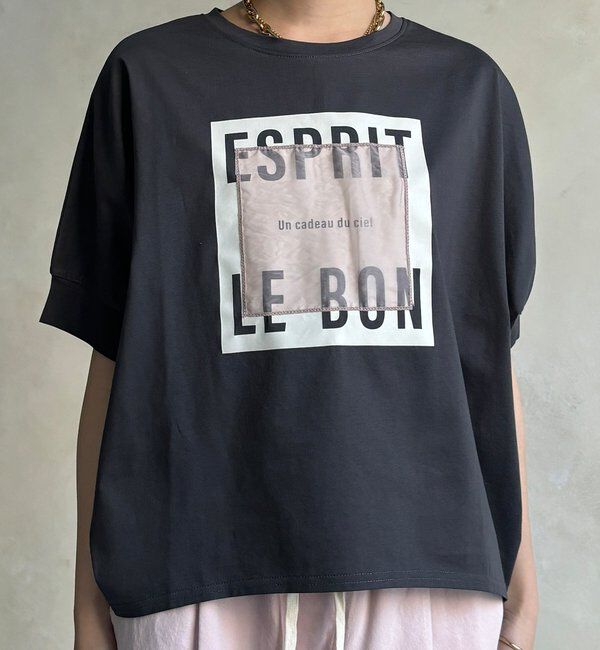  「【WEB限定】オーガンジーロゴTEE」|Tシャツ・カットソー|