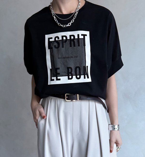  「【WEB限定】オーガンジーロゴTEE」|Tシャツ・カットソー|