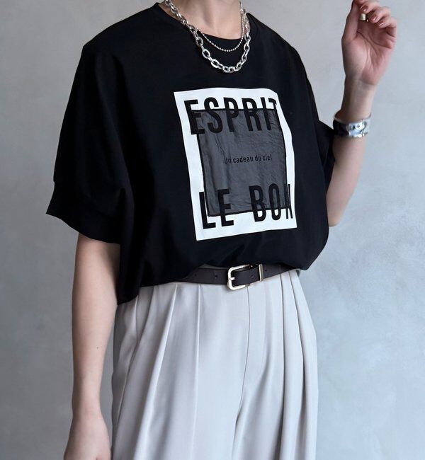  「【WEB限定】オーガンジーロゴTEE」|Tシャツ・カットソー|