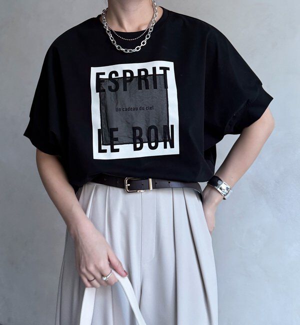  「【WEB限定】オーガンジーロゴTEE」|Tシャツ・カットソー|