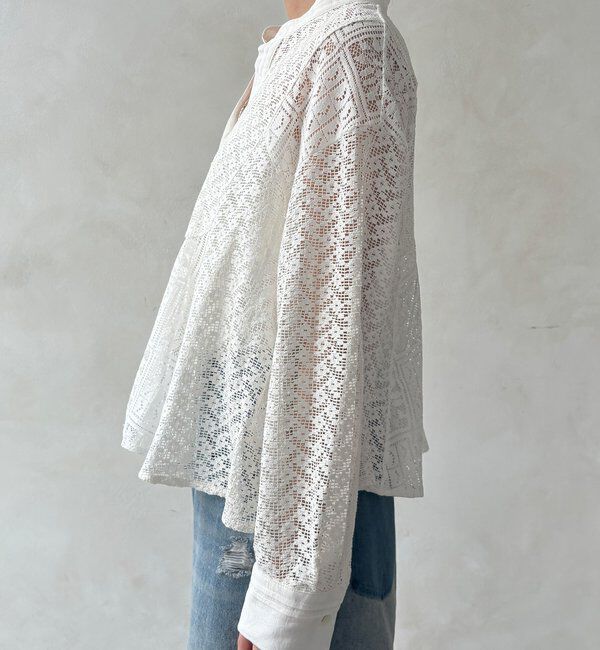  「【WEB限定】ラッセル花柄レースシャツ」|シャツ・ブラウス|