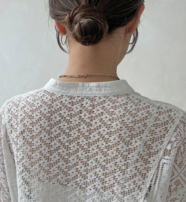  「【WEB限定】ラッセル花柄レースシャツ」|シャツ・ブラウス|