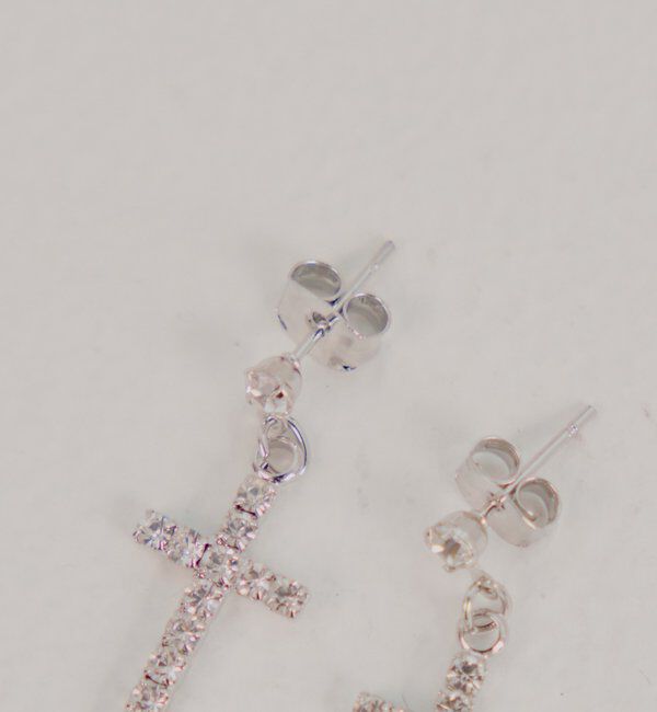  「クロスビジューピアス」|ピアス|