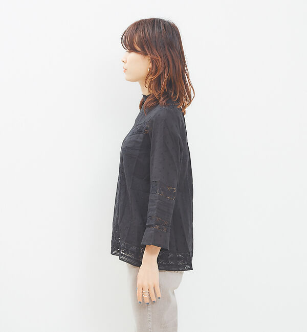 Rouge vif「【NeQuittez pas】ドットレーストップス」|シャツ・ブラウス|