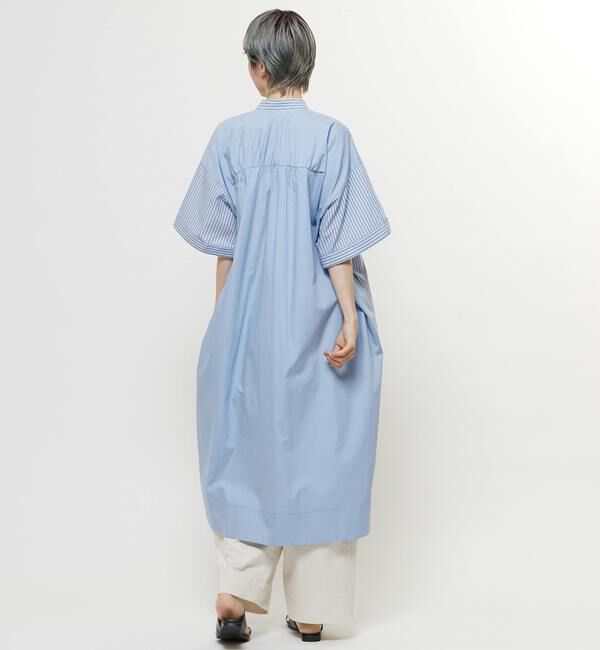 Soffitto「【nota della mano sinistra（ノータ デラ マノ シニストラ）】5分袖前開きシャツワンピ－ス」|ワンピース|