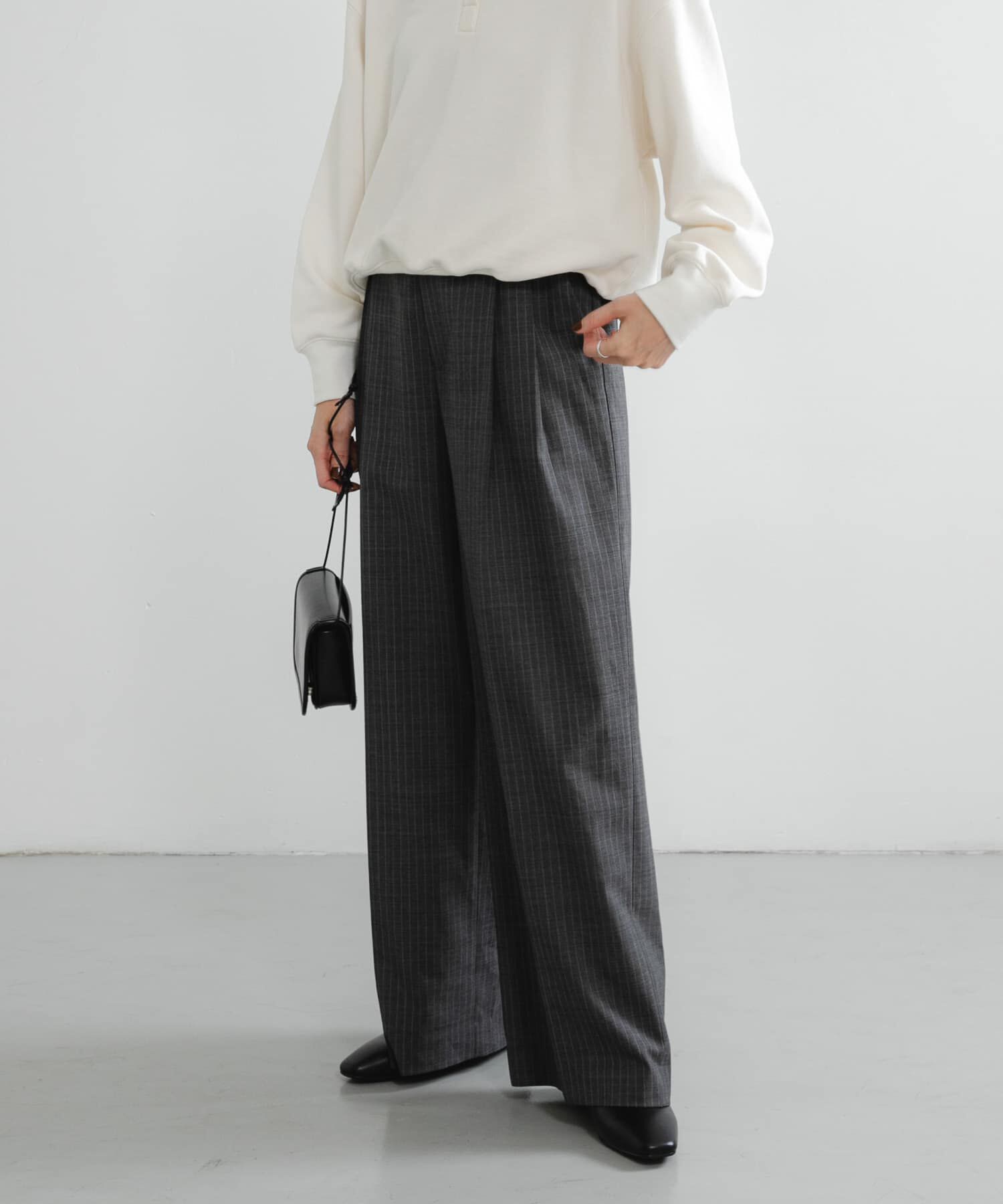 URBAN RESEARCH「ウールブレンドワイドストレートパンツ」|その他|グレー系その他