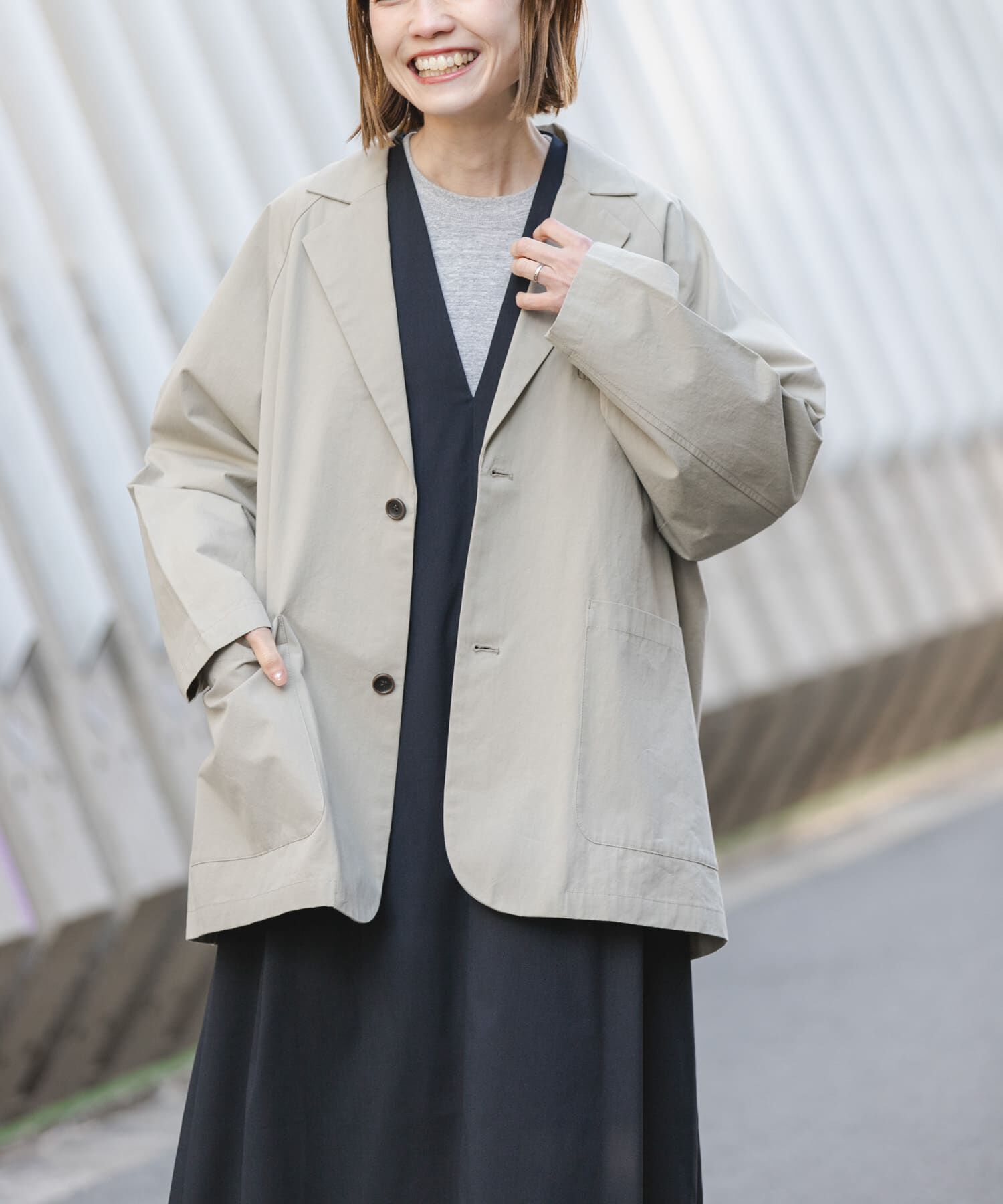 URBAN RESEARCH DOORS「FORK&SPOON　ビッグジャケット」|その他|ベージュ