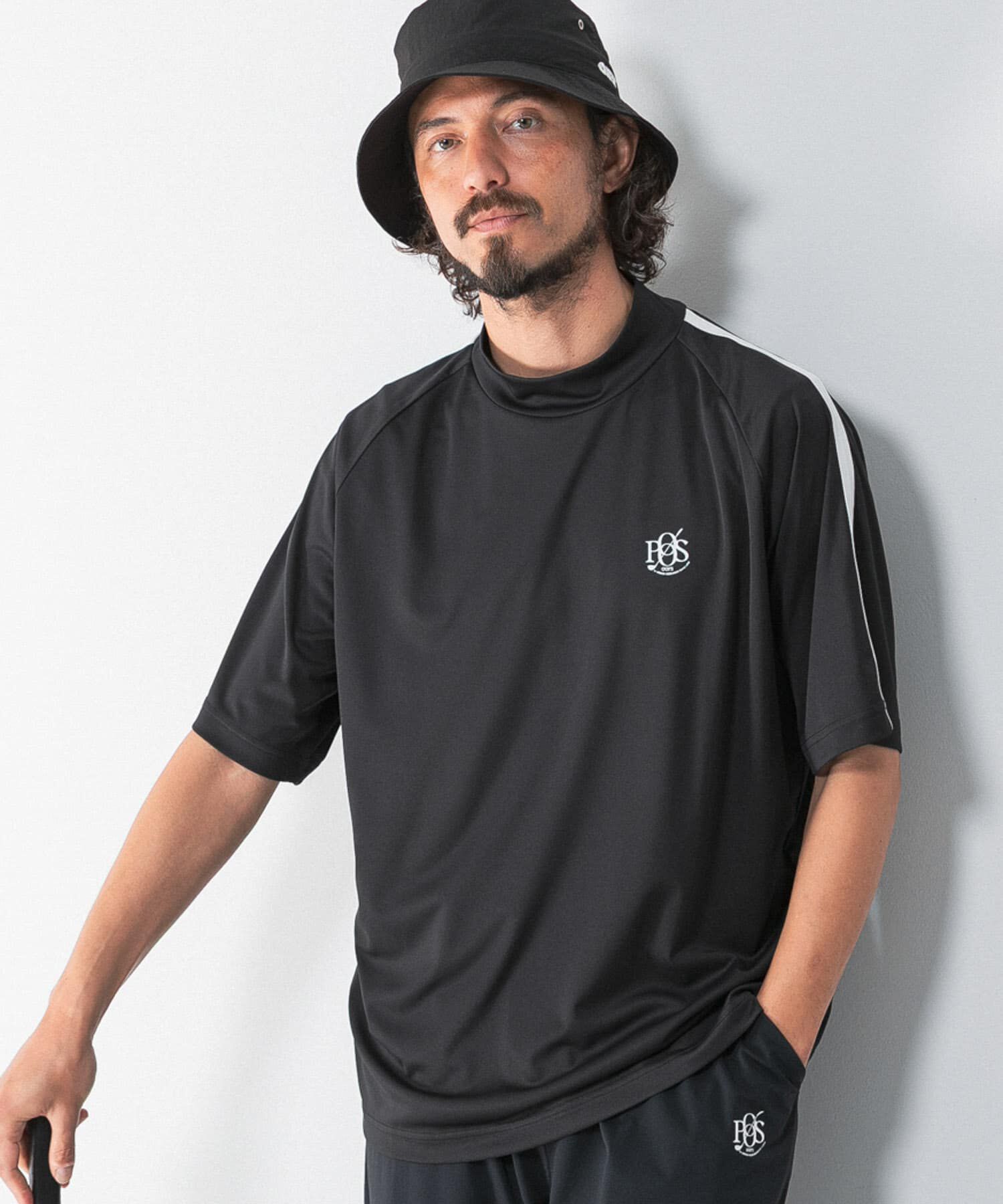 Sonny Label 「OOPS　吸水速乾ラインモックネックTシャツ」|Tシャツ・カットソー|