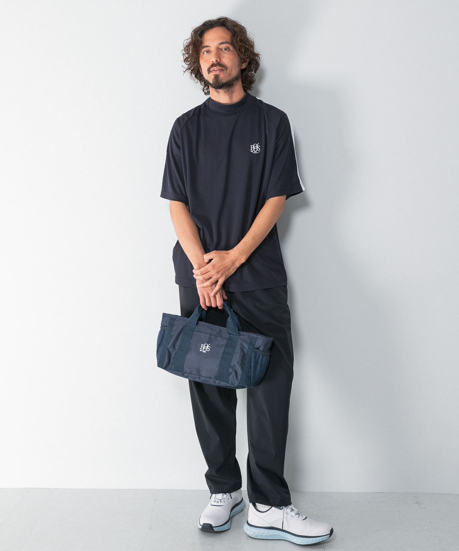 Sonny Label 「OOPS　吸水速乾ラインモックネックTシャツ」|Tシャツ・カットソー|