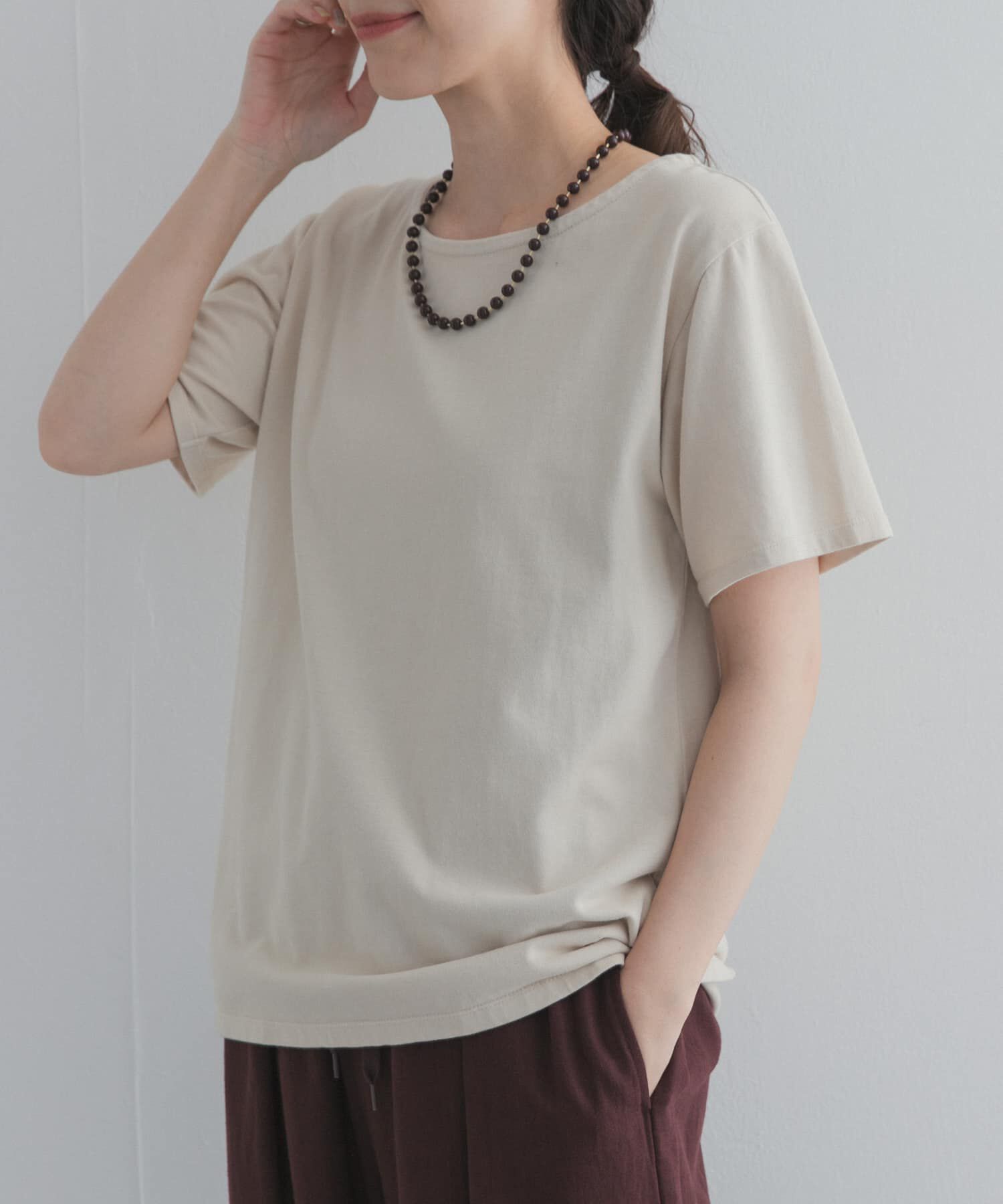 URBAN RESEARCH DOORS「GrowOrganicボートネックTシャツ」|Tシャツ・カットソー|
