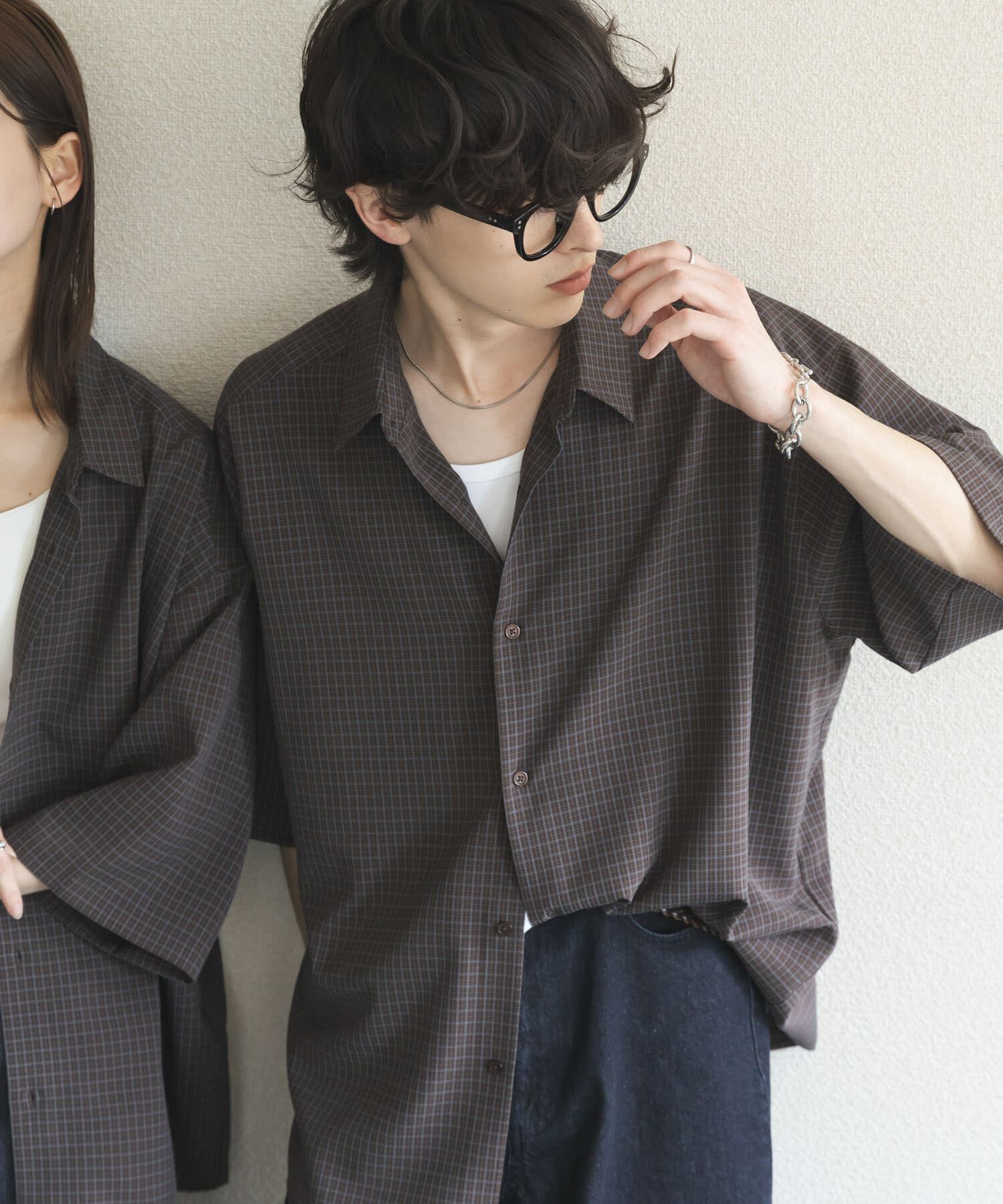 SENSE OF PLACE by URBAN RESEARCH「マイクロチェックエクストラルーズショートスリーブシャツ」|シャツ・ブラウス|