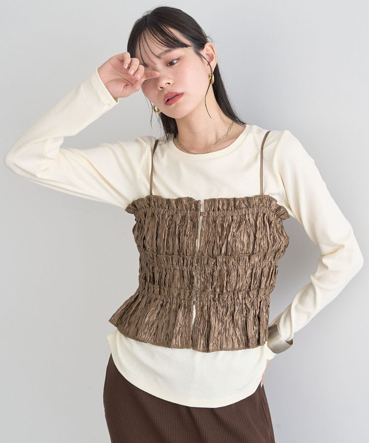 earth music&ecology「サイドギャザープルオーバー」|Tシャツ・カットソー|