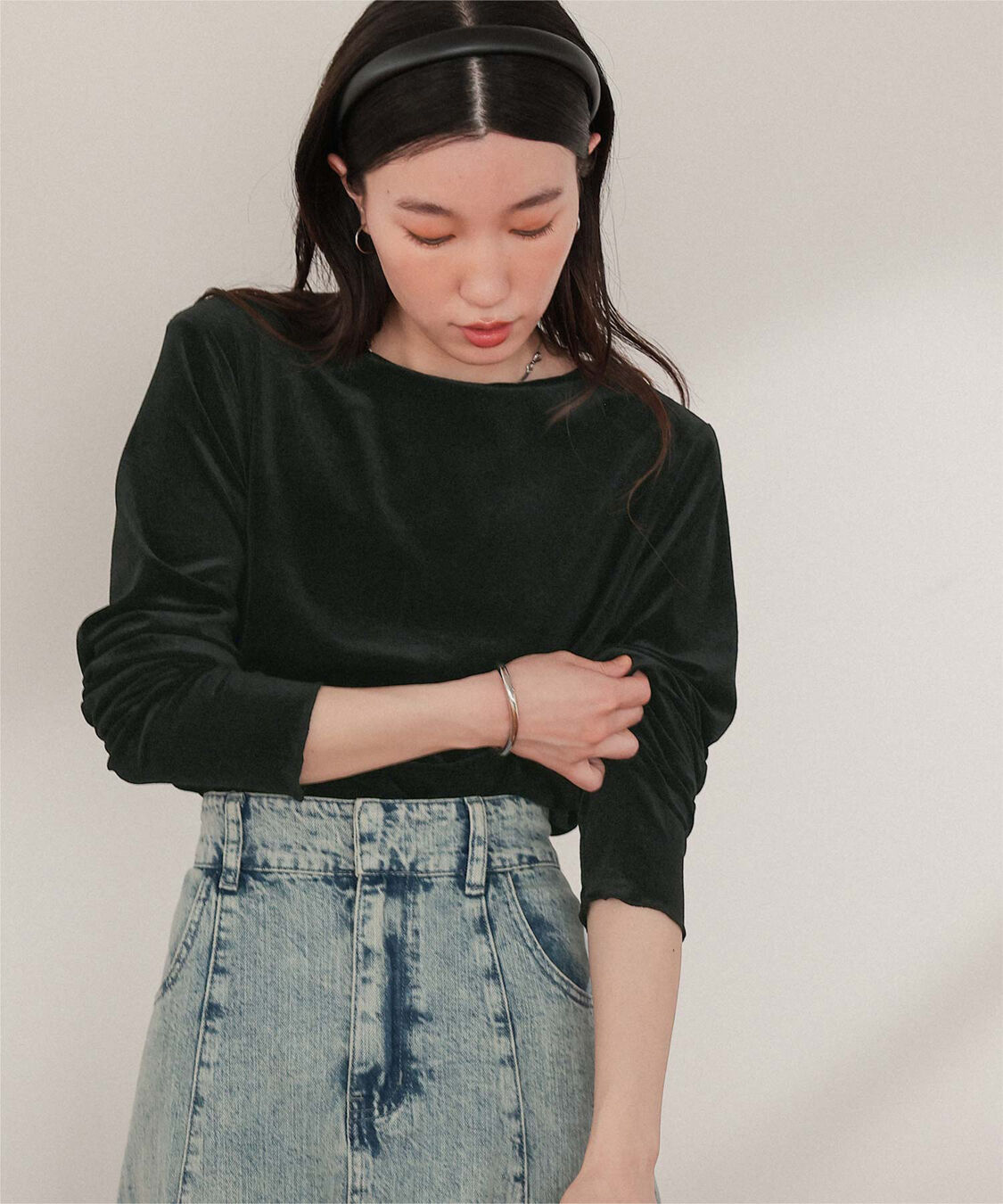 titivate「シアーベロアロングTシャツ」|Tシャツ・カットソー|