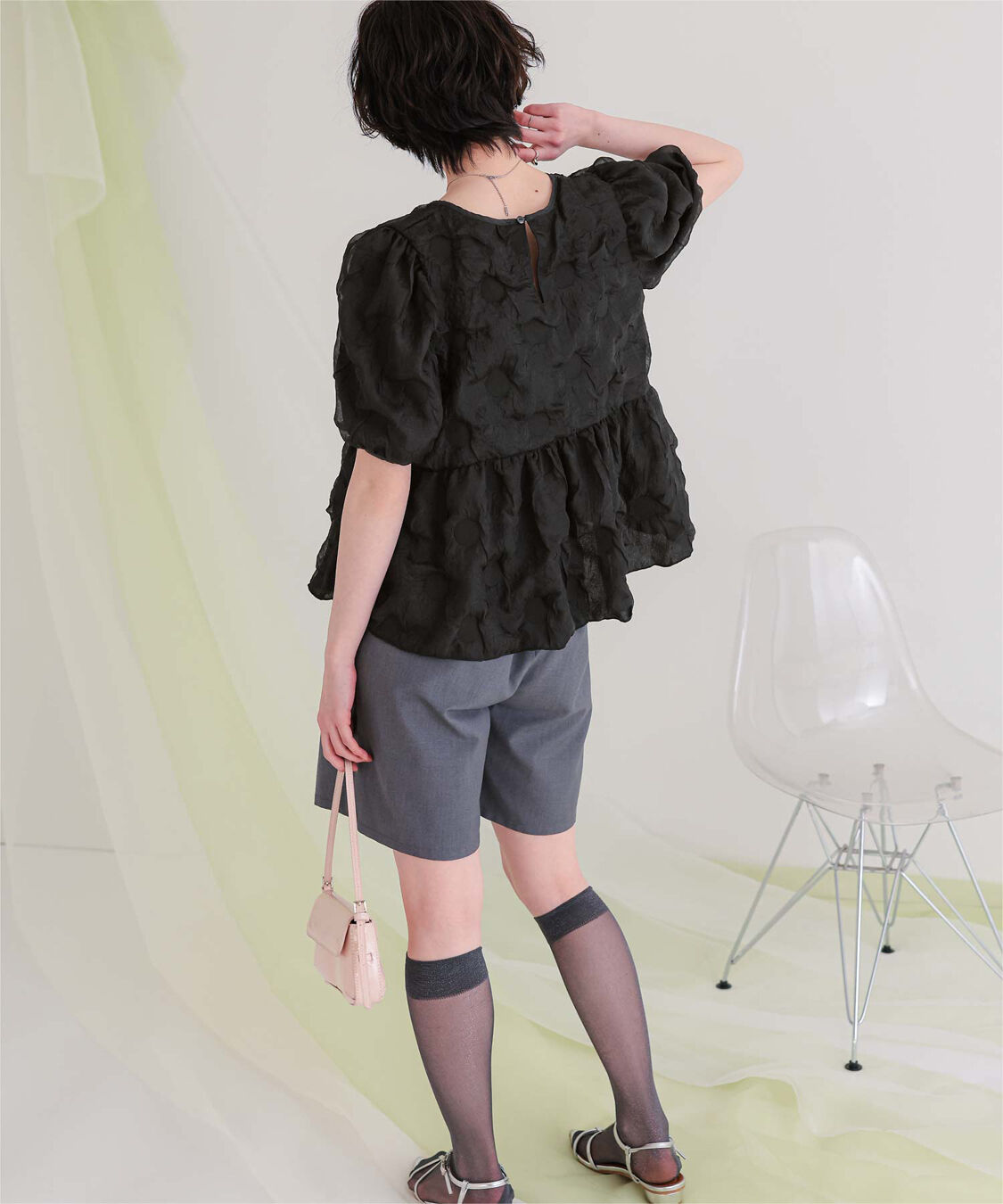 titivate「ドットパフスリーブブラウス」|シャツ・ブラウス|
